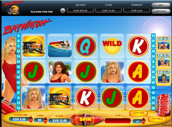 Baywatch pokie game
